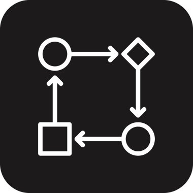 Çalışma Akımı Takım Çalışması ve Siyah Dolu Satır Biçimine sahip Yönetim simgesi. süreç, kavram, ilerleme, veri, üretkenlik, strateji, uygulama. Vektör illüstrasyonu