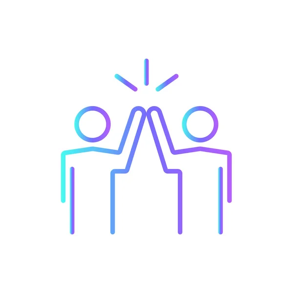 Partnership Teamwork Management Εικονίδιο Μπλε Duotone Στυλ Ομάδα Άνθρωποι Χειραψία — Διανυσματικό Αρχείο