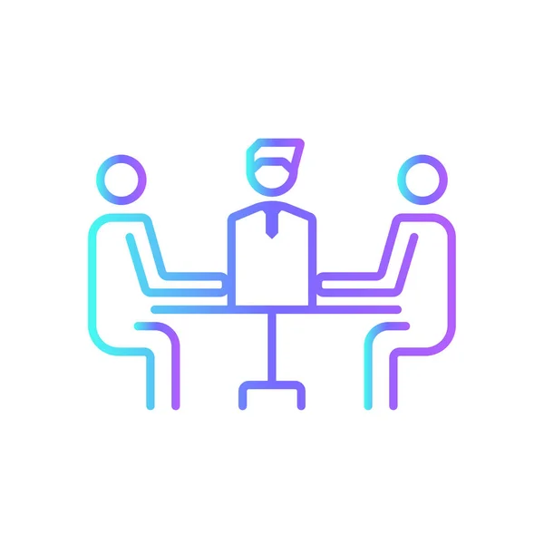 Setkání Týmová Práce Management Ikona Modrým Duotone Stylu Komunikace Konference — Stockový vektor
