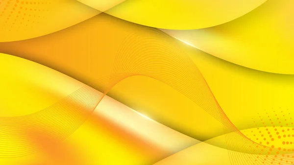 stock vector Vector orange yellow gradient dynamic abstract lines background