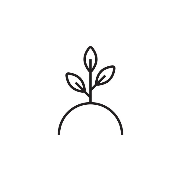 봉오리 에코는 아이콘이다 나뭇잎 유기농 일러스트 — 스톡 벡터