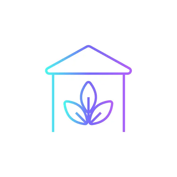 Casa Verde Eco Ícone Amigável Com Estilo Duotone Azul Dinheiro —  Vetores de Stock