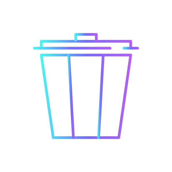 Rubbish Bin Eco Friendly Icon Blue Duotone Style Trash Waste — Stock Vector