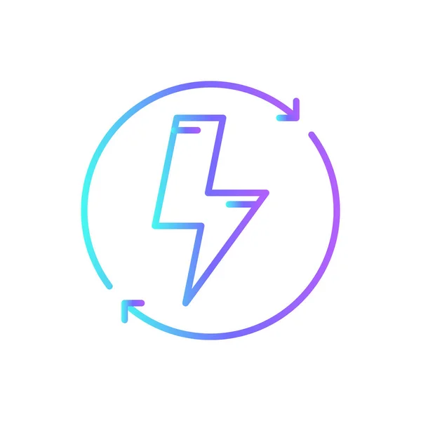 Зарядка Eco Friendly Значок Синим Дуотоном Стиле Электричество Электричество Электричество — стоковый вектор