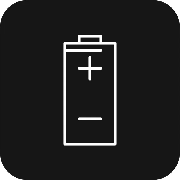 Батарея Eco Дружелюбный Значок Черной Заполненной Линии Стиля Энергия Электричество — стоковый вектор