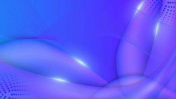Moderno Azul Púrpura Formas Geométricas Abstracto Tecnología Fondo Vector Abstracto — Vector de stock