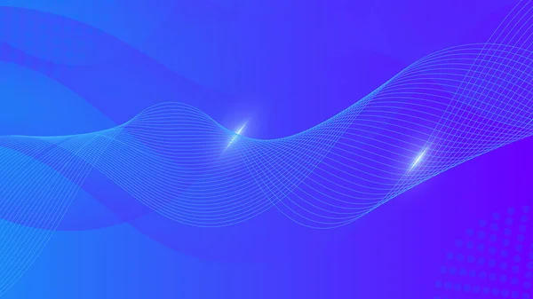 矢量蓝色紫色梯度动态抽象线背景 — 图库矢量图片