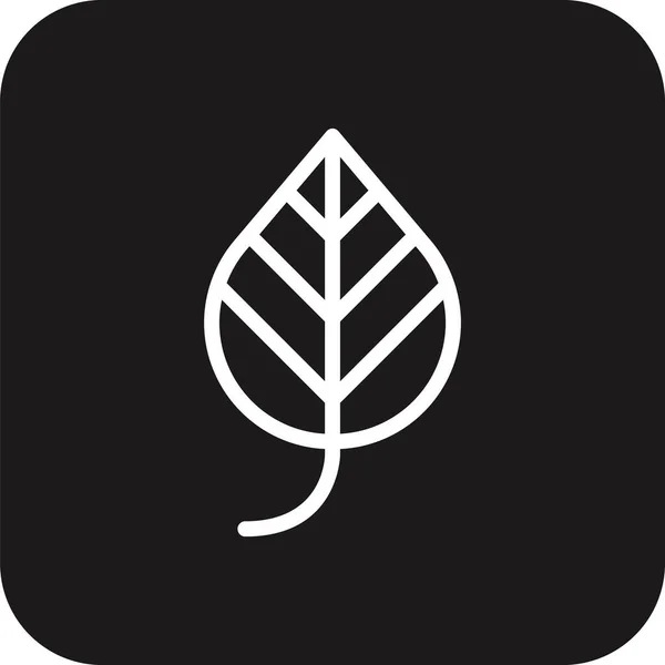 Leaf Eco Friendly Icon Black Filled Line Style Растения Органические — стоковый вектор