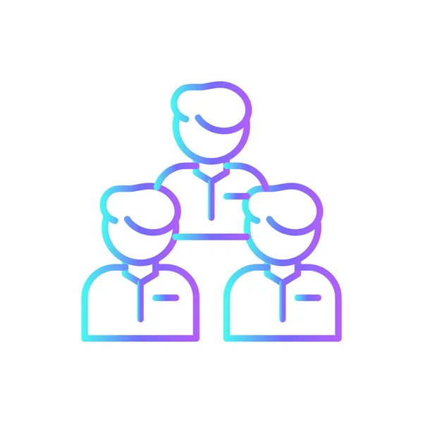 团队合作与管理图标与蓝色双色风格 Group Person Company Collaboration Community Member Connection 矢量说明 — 图库矢量图片