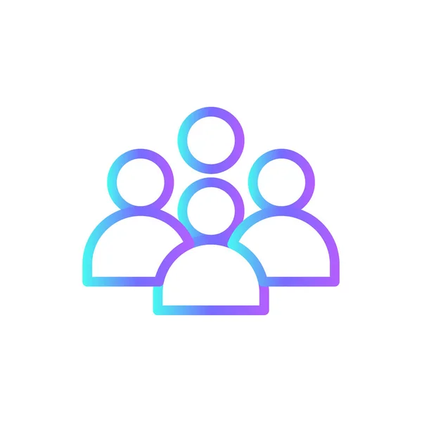 People Teamwork Management Icon Blue Duotone Style Tým Skupina Osoba — Stockový vektor