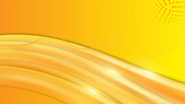 Geométrica Laranja Amarelo Formas Abstrato Tecnologia Moderna Design Fundo Vetor — Vetor de Stock