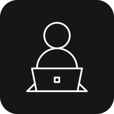 Çalışan İş Adamları simgesi, siyah doldurulmuş çizgi tarzı. Takım, ortaklık, kişi, ofis, toplantı, iş, iş. Vektör illüstrasyonu