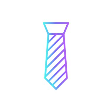 Kravatlı iş adamları ikonu mavi duoton tarzında. Moda, kravat, zarafet, boyun, kıyafet, giysi, giysi. Vektör illüstrasyonu