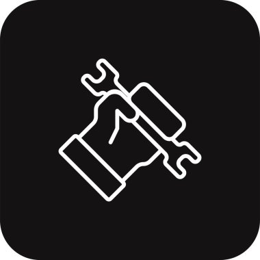 İş dünyası simgesi, siyah çizgili. iş, insan, set, başarı, strateji, kariyer, eğitim. Vektör illüstrasyonu