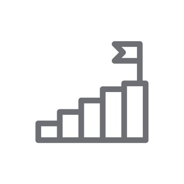 Kariyer sahibi iş adamları simgesi. büyüme, başarı, yönetim, iş, hedef, insan, ilerleme. Vektör illüstrasyonu