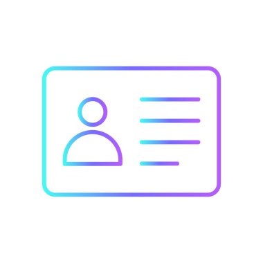 Mavi duoton tarzında iş adamı simgesine devam edin. kağıt, özgeçmiş, profil, belge, röportaj, form, veri. Vektör illüstrasyonu