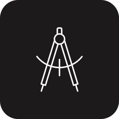 Siyah çizgili Prottor Emlak simgesi. Okul, ölçüm, cetvel, matematik, kalem, ekipman, santimetre. Vektör illüstrasyonu