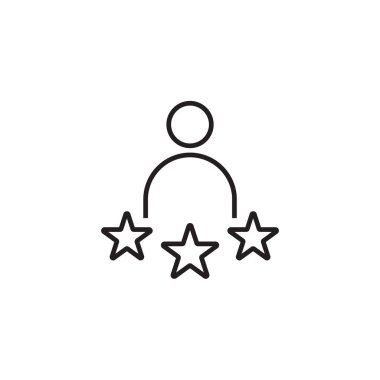 Testimoni Pazarlama simgesi, siyah ana hatlı. Geri bildirim, ifade, görüş, iletişim, baloncuk, konuşma, inceleme. Vektör illüstrasyonu