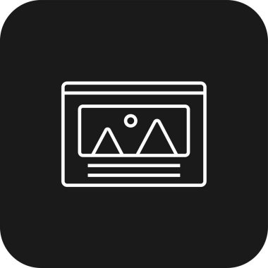 Siyah çizgili Site Pazarlama simgesi. İnternet, internet, web sitesi, www, bilgi, ağ, ekommerce. Vektör illüstrasyonu