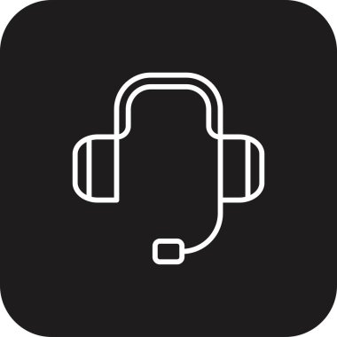 Servis pazarlama simgesi, siyah doldurulmuş çizgi tarzı. Destek, müşteri, yardım, teknoloji, iletişim, bilgi, asistan. Vektör illüstrasyonu