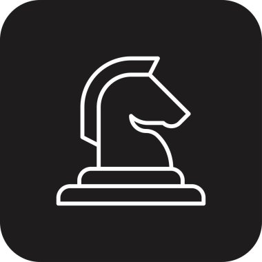 Strateji Pazarlama simgesi ve siyah çizgi tarzı. Fikir, hedef, iletişim, konsept, teknoloji, takım çalışması. Vektör illüstrasyonu