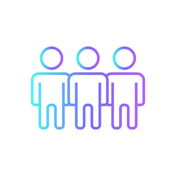 Team Business People Icône Avec Style Bleu Duotone Travail Équipe — Image vectorielle