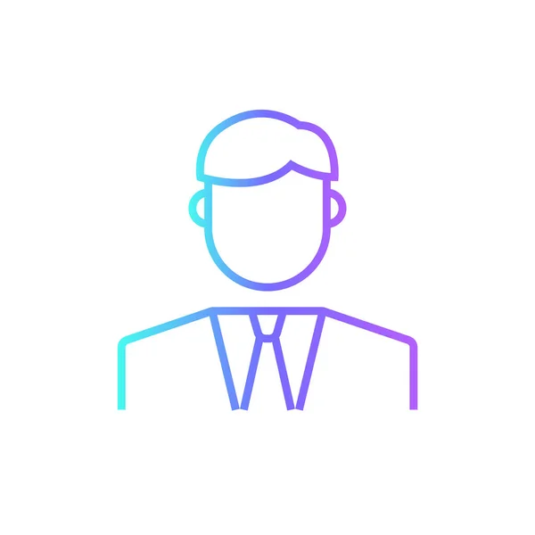 Homme Affaires Business People Icône Avec Style Bleu Duotone Personne — Image vectorielle