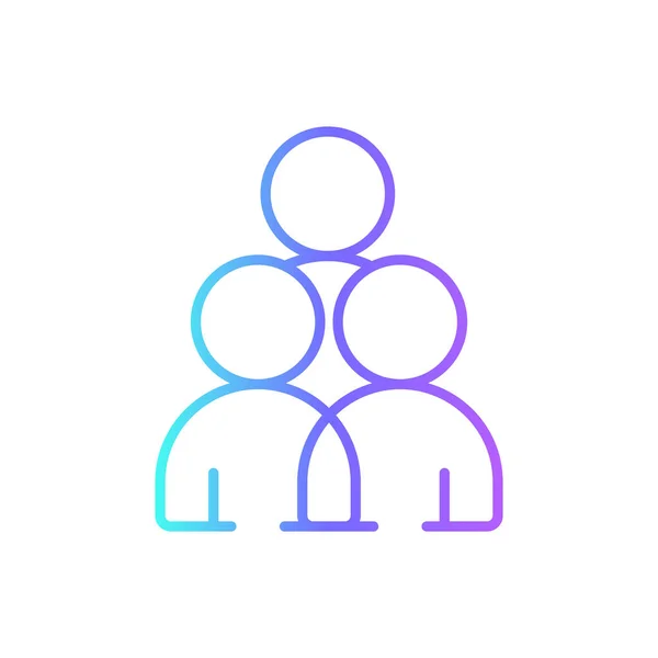 Ikona Týmů Podnikatelů Modrým Duotonem Týmová Práce Lidé Partnerství Skupina — Stockový vektor