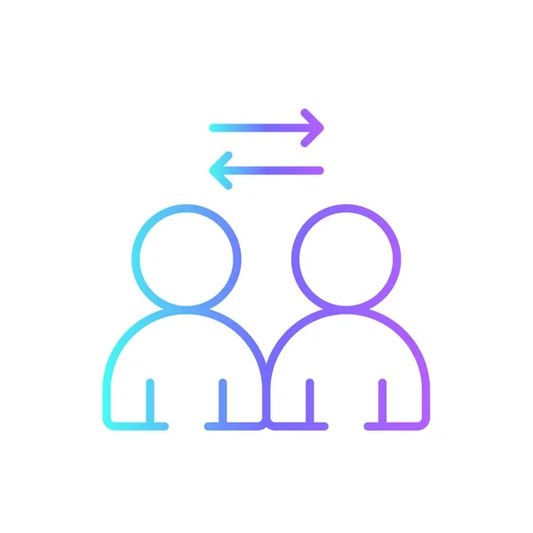 Σύνδεση Business Εικονίδιο Ανθρώπων Μπλε Duotone Στυλ Επικοινωνία Δίκτυο Κοινωνία — Διανυσματικό Αρχείο