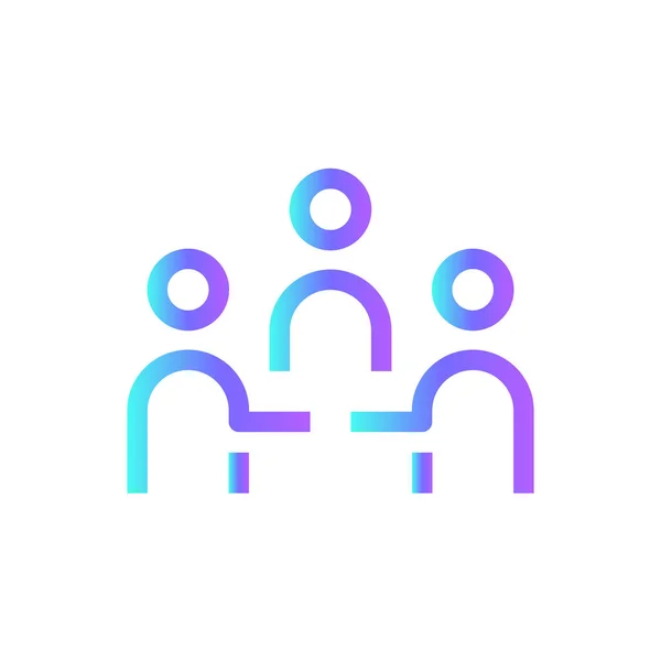 Work Groupbusiness Εικονίδιο Των Ανθρώπων Μπλε Duotone Στυλ Συνάντηση Εταιρική — Διανυσματικό Αρχείο