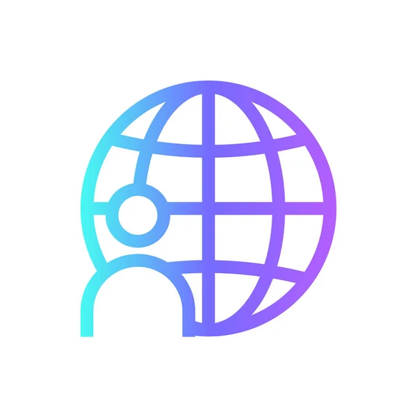 Εξωτερική Ανάθεση Business Εικονίδιο Των Ανθρώπων Μπλε Duotone Στυλ Πρόσωπο — Διανυσματικό Αρχείο