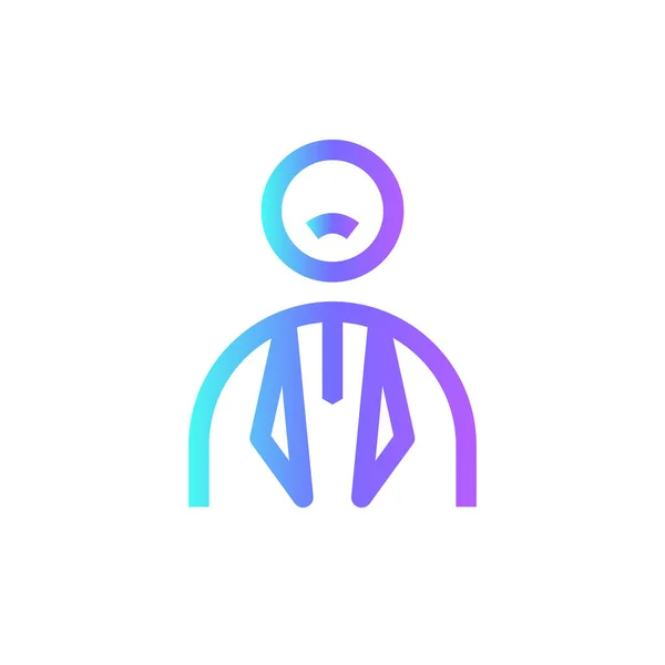 Homme Affaires Business People Icône Avec Style Bleu Duotone Personne — Image vectorielle