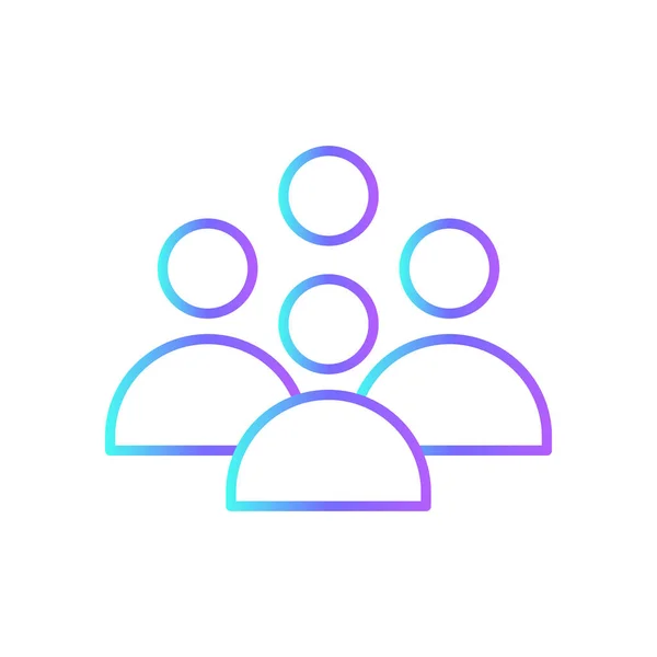 People Teamwork Management Icon Blue Duotone Style Tým Skupina Osoba — Stockový vektor