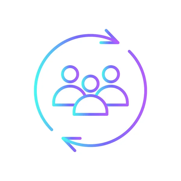 Ενημέρωση Ομάδα Business Άτομα Εικονίδιο Μπλε Στυλ Duotone Ενημέρωση Άνθρωποι — Διανυσματικό Αρχείο