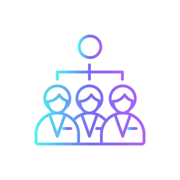 Ikona Organization Business People Modrým Duotonem Týmová Práce Management Setkání — Stockový vektor