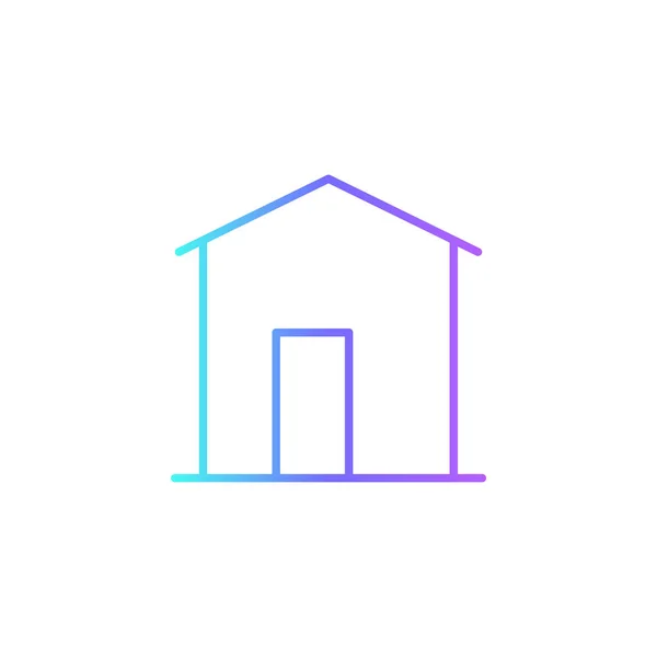 Home Ingatlan Ikon Kék Duoton Stílusban Ház Igazi Építés Lakóház — Stock Vector