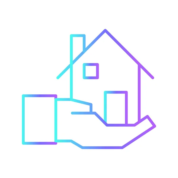 Salvar Casa Ícone Imobiliário Com Estilo Duotone Azul Salvar Casa —  Vetores de Stock