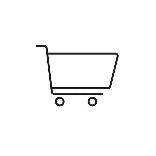 Trolley Marketing Εικονίδιο Μαύρο Περίγραμμα Στυλ Κατάστημα Αγορά Πώληση Καλάθι — Διανυσματικό Αρχείο