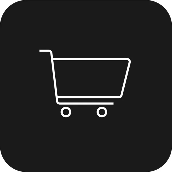 Trolley Marketing Εικονίδιο Μαύρο Γεμάτο Στυλ Γραμμή Κατάστημα Αγορά Πώληση — Διανυσματικό Αρχείο