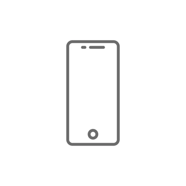 Smartphone Icône Marketing Avec Style Contour Noir Téléphone Appel Internet — Image vectorielle