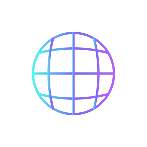 Ikona Globálního Marketingu Modrým Duotonem Internet Zeměkoule Země Mapa Planeta — Stockový vektor