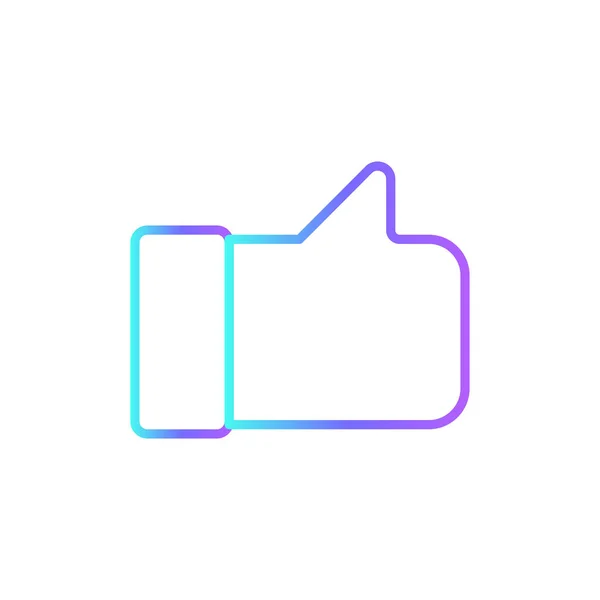 Икона Маркетинга Стиле Голубого Дуотона Social Button Media Heart Thumb — стоковый вектор