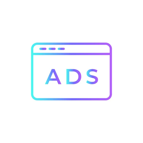 Reklám Marketing Ikon Kék Duoton Stílusban Média Internet Közösségi Stratégia — Stock Vector