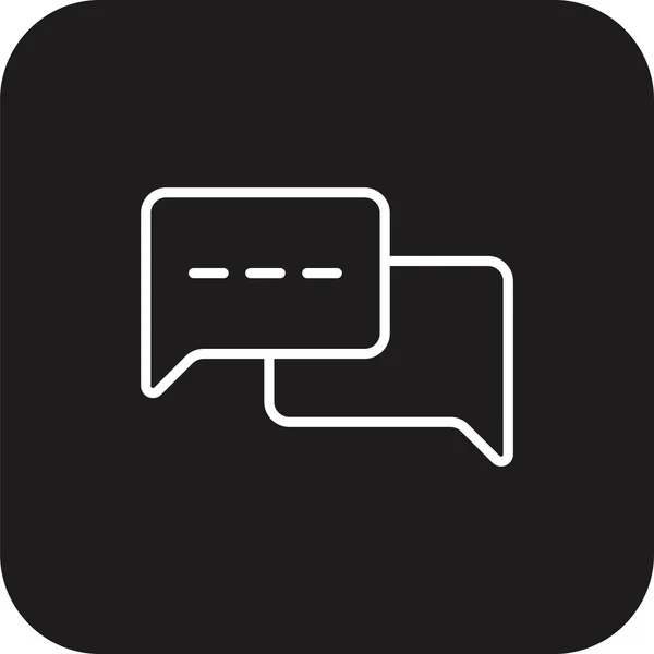 Kommunikáció Marketing Ikon Fekete Tömött Vonal Stílusban Chat Mail Kapcsolat — Stock Vector