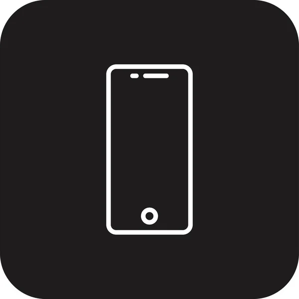 Smartphone Icône Marketing Avec Style Ligne Rempli Noir Téléphone Appel — Image vectorielle