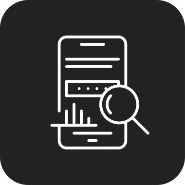 Siyah çizgili SEO Pazarlama simgesi. medya, optimizasyon, sosyal, internet, teknoloji, online, yönetim. Vektör illüstrasyonu