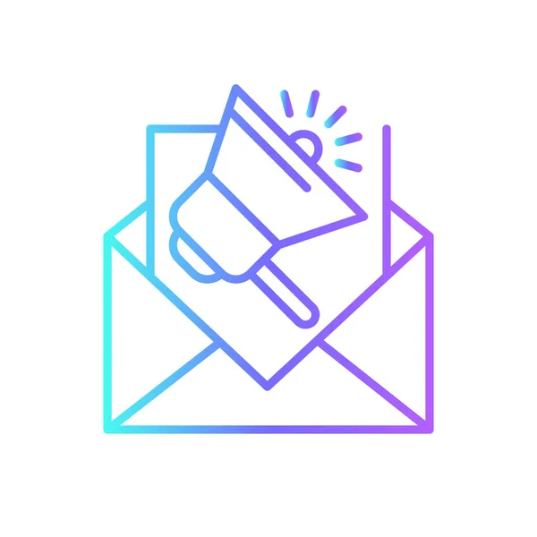 电子邮件营销图标与蓝色二头肌风格 Web Mail Address Internet Envelope Mobile 矢量说明 — 图库矢量图片