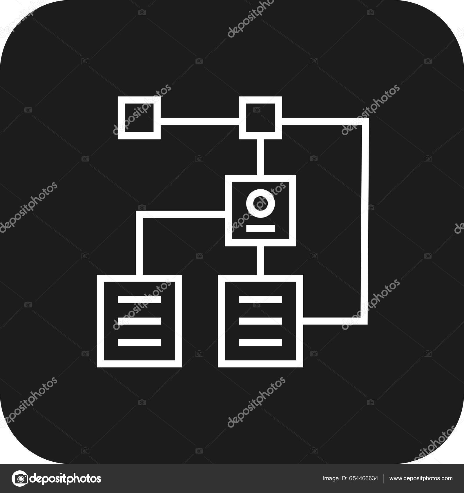 アルゴリズム黒塗りつぶしラインスタイルのデータ分析アイコン データ技術コンピュータネットワークデジタル情報自動化 ベクターイラスト ストックベクター  ©salmanalfa 654466634