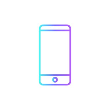 Mavi duoton tarzı akıllı telefon pazarlama ikonu. cep telefonu, ağ, iletişim, internet, telefon, cep telefonu, arama. Vektör illüstrasyonu