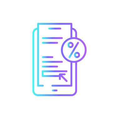 Click Pazarlama ikonu başına mavi duotone tarzında ödeme yapın. Online, internet, teknoloji, medya, para, yönetim, cep telefonu. Vektör illüstrasyonu